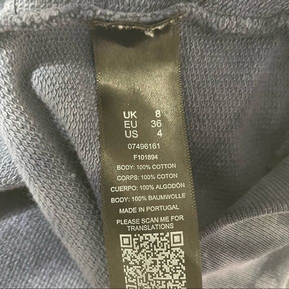 Asos blue tie dye long sweatshirt size 4 - Picture 7 of 7